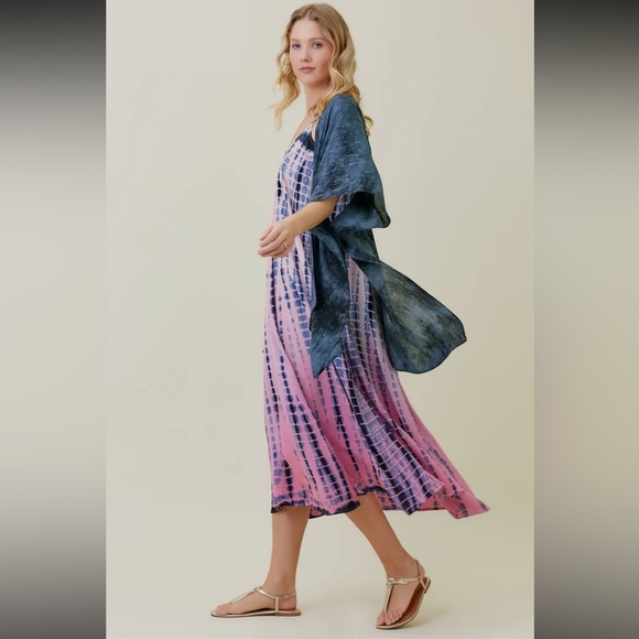 Mystree Other - 842. Mystree Navy Tie-Dye Kimono New Item NWT